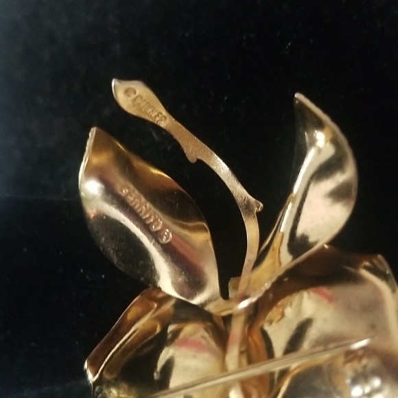 Vintage Signed Cerrito Rose Brooch - Picture 3 of 5